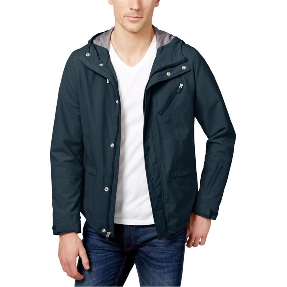 Kenneth Cole Mens Zip Jacket, Green, L, DM